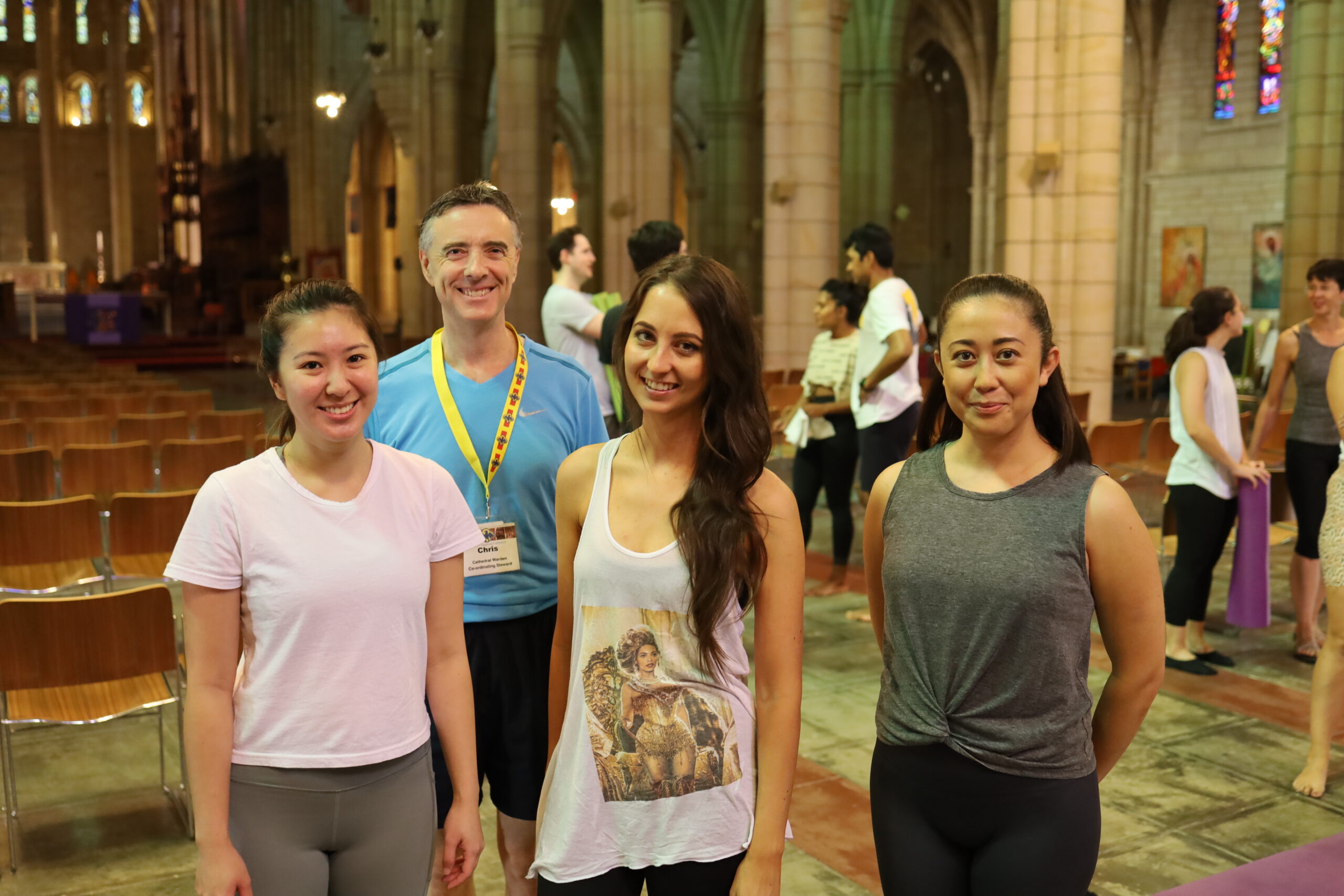 Group of people at Yoga.